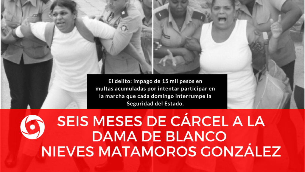 Seis meses de cárcel a la Dama de Blanco