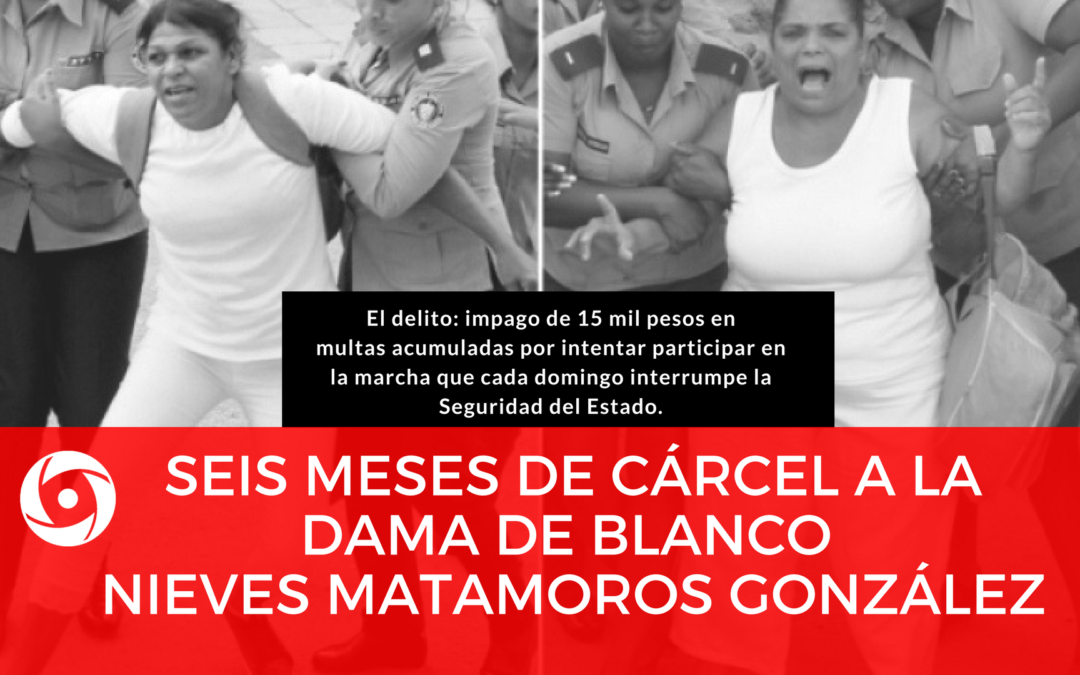 Seis meses de cárcel a la Dama de Blanco