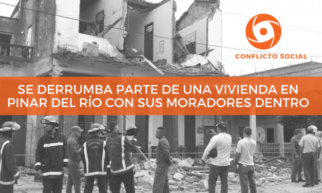 SE DERRUMBA PARTE DE UNA VIVIENDA CON SUS MORADORES DENTRO