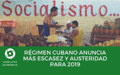 Régimen cubano anuncia más escasez y austeridad para 2019