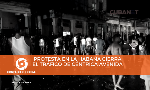 Protesta en La Habana cierra el tráfico de céntrica avenida
