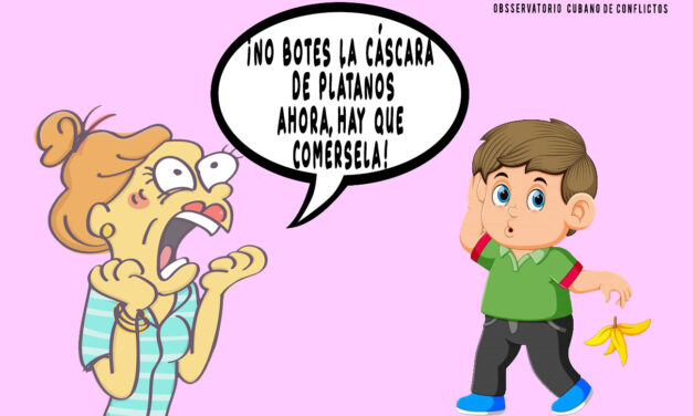Cubanos ¡a comer cáscaras de plátanos!