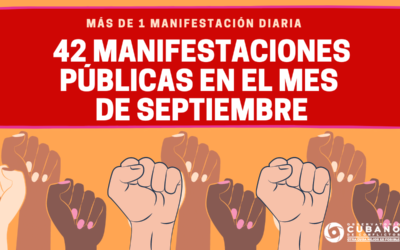 42 manifestaciones públicas en el mes de septiembre