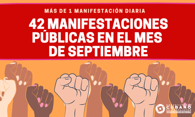 42 manifestaciones públicas en el mes de septiembre