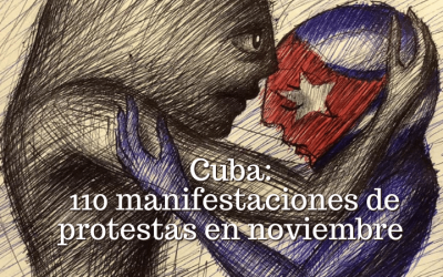 CUBA: 110 MANIFESTACIONES DE PROTESTAS EN NOVIEMBRE