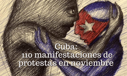 CUBA: 110 MANIFESTACIONES DE PROTESTAS EN NOVIEMBRE