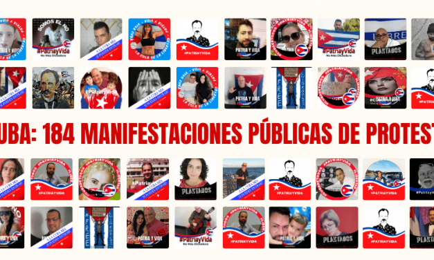 CUBA: 184 MANIFESTACIONES PÚBLICAS DE PROTESTA