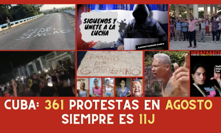 Cuba: 361 protestas en agosto ¡Siempre es 11J!