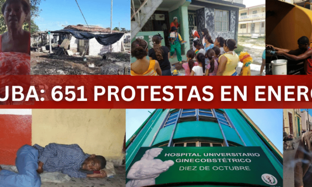 CUBA: 651 PROTESTAS EN ENERO