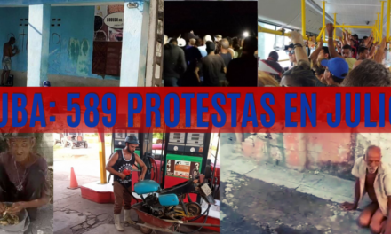 OBSERVATORIO CUBANO DE CONFLICTOS: Cuba, 589 protestas en julio