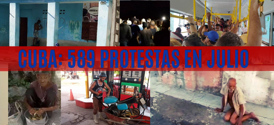 OBSERVATORIO CUBANO DE CONFLICTOS: Cuba, 589 protestas en julio