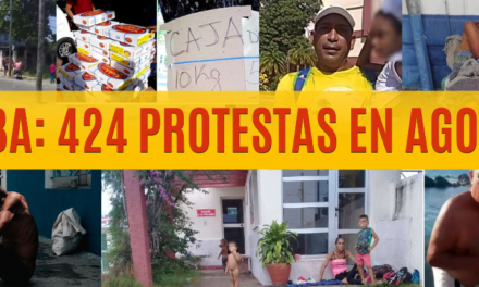 Cuba, 424 protestas en agosto