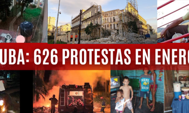 Cuba, 626 protestas en enero