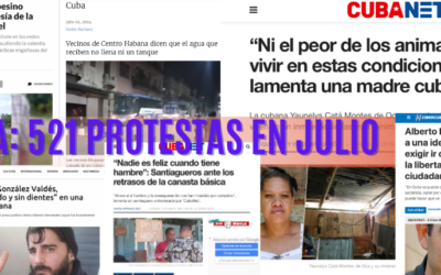 Cuba: 521 protestas en julio