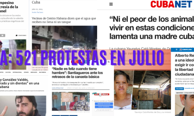 Cuba: 521 protestas en julio