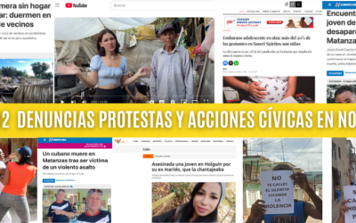 Cuba: 792 protestas y denuncias en noviembre