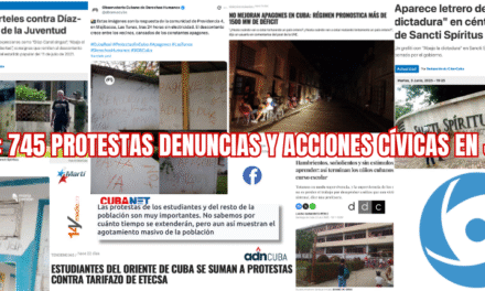 CUBA: 745 PROTESTAS Y DENUNCIAS EN JUNIO, 283 DESAFÍOS AL ESTADO POLICIAL