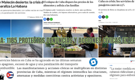 INFORME DE PROTESTAS, DENUNCIAS Y ACCIONES CÍVICAS EN CUBA FEBRERO 2026