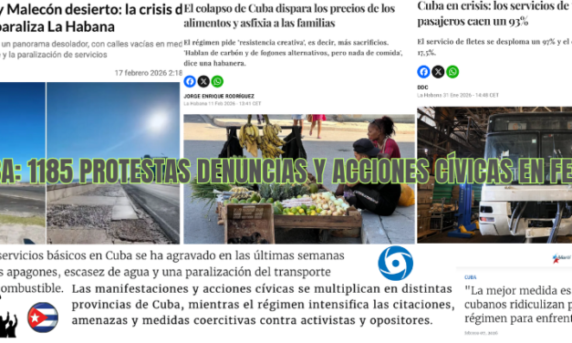 INFORME DE PROTESTAS, DENUNCIAS Y ACCIONES CÍVICAS EN CUBA FEBRERO 2026