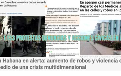 Cuba: 1.133 protestas y denuncias en abril; 305 desafíos al Estado policial.