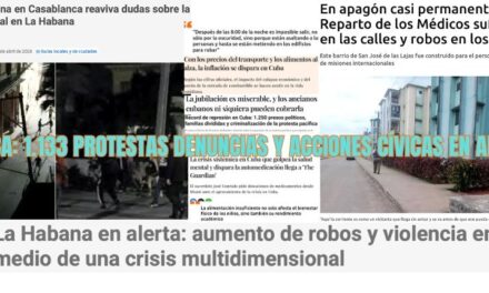 Cuba: 1.133 protestas y denuncias en abril; 305 desafíos al Estado policial.